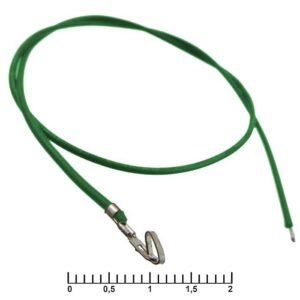Разъём питания низковольтный RUICHI HU шаг 2,54 мм AWG26 0,3m зелёный, 1 контакт