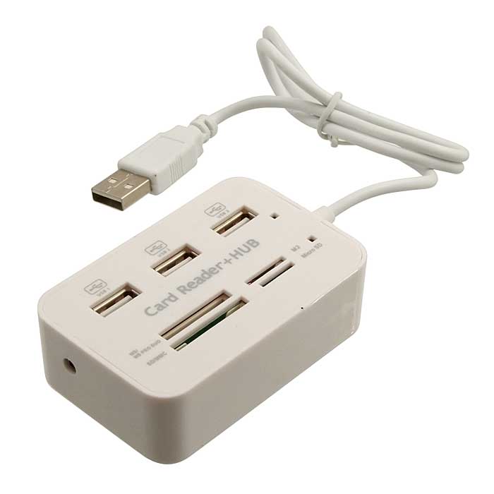 USB устройство 3-PORT USB2.0 HUB + CardReader