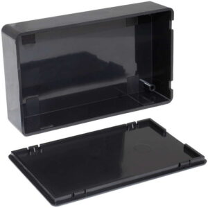 Пластиковый корпус RUICHI Z1006025B (100x60x25 мм), черный, с крышкой, ABS