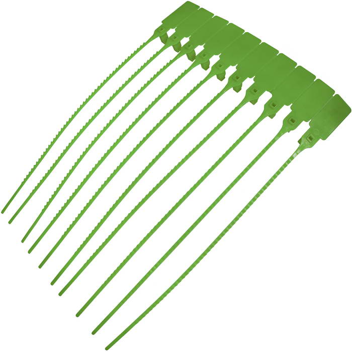 Пломба пластиковая номерная Fortisflex УП 255, зеленая, 315х20