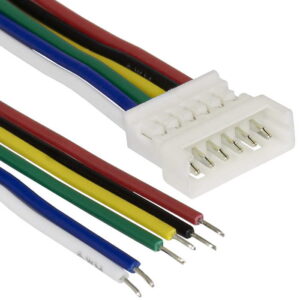 Разъём контактный RUICHI  SH 1,25mm 6pin 100mm M (штекер) с 6 контактами 26AWG 10 см