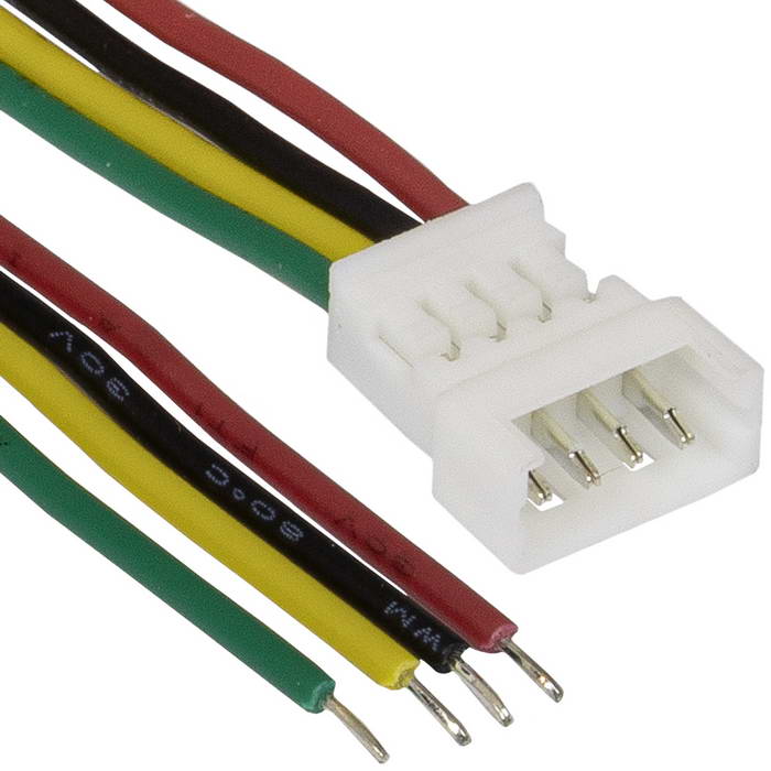 Разъём контактный RUICHI SH 1,25mm 4pin 100mm M (штекер) с 4 контактами 26AWG 10 см