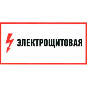 Информационный знак Электрощитовая 100х300