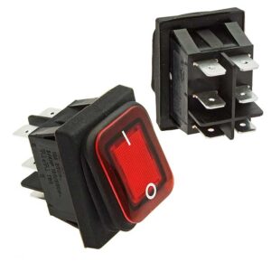 Клавишный переключатель RUICHI SB091-12V, IP65, ON-ON, 22x30 мм