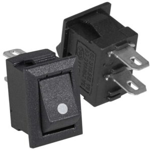 Клавишный переключатель RUICHI KCD5-101-C1-B/2P, ON-OFF, 2 контакта, черный