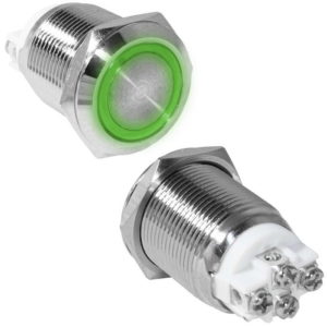 Тумблер трехпозиционный однополюсный без фиксации RUICHI KN3(C)-123, 53х15.8х29 мм, (ON)-OFF-(ON), SPDT, 6 А, 250 В, 50 мОм, 3 контакта, под винт