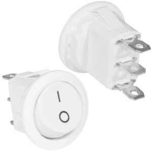 Клавишный переключатель RUICHI KCD5-101-C6-W/3P, ON-OFF, 3 контакта, белый