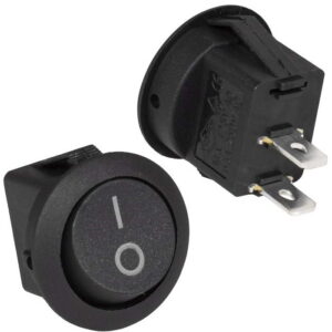 Клавишный переключатель RUICHI RS-101-8C, ON-OFF, черный
