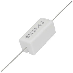 Мощный постоянный резистор XIN HUA RX27-1 2.4 кОм 5W 5% / SQP5, керамо-цементный  корпус