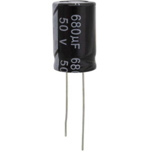 KM681M1HBKJ1321VBK JWCO Конденсатор электролитический радиальный, 680 мкФ, 50 В,      13х21 мм, -40…+105 °C, наработка 2000 часов