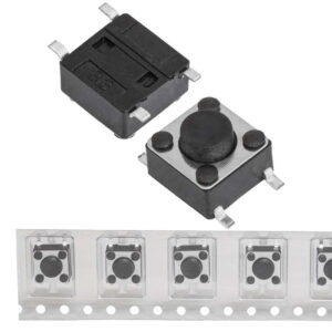 Тактовая кнопка SZC IT-1102W, 6x6x4.3 мм, в рулоне, OFF-(ON), 50 мА, 12 В, 100 мОм