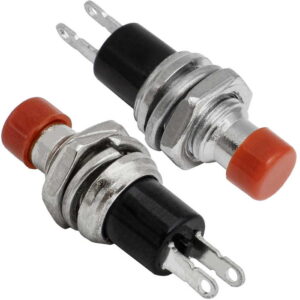 Кнопочный переключатель RUICHI PBS-10B-2, OFF-(ON), красный