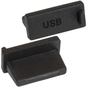 Силиконовая заглушка RUICHI для USB-разъема, -55...+80 °C, черная, с надписью