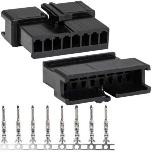 Разъем питания низковольтный RUICHI SM-8M 2.54mm + Terminal, вилка, с контактами