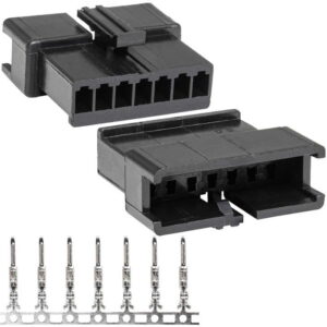 Разъем питания низковольтный RUICHI SM-7M 2.54mm + Terminal, вилка, с контактами