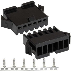 Разъем питания низковольтный RUICHI SM-6F 2.54mm + Terminal, гнездо, с контактами
