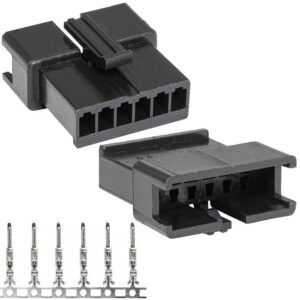 Разъем питания низковольтный RUICHI SM-6M 2.54mm + Terminal, вилка, с контактами