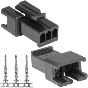 Разъем питания низковольтный RUICHI SM-3M 2.54mm + Terminal, вилка, с контактами
