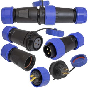 Разъём герметичный SZC21 3P-F-M, 3 контакта