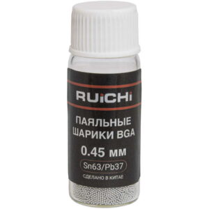 Шарики для реболлинга BGA RUICHI SB-SN63PB37-D045-Q25K, 0.45 мм, Sn63/Pb37, 25000 шт