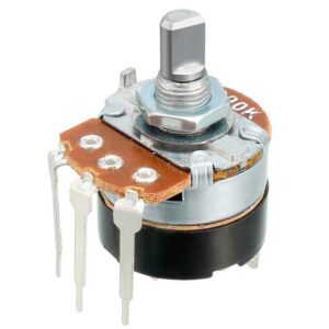 Потенциометр поворотный RUICHI WH138-4 F, 500 кОм, 0,2 Вт, угол поворота 300°±10°