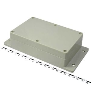 Корпус для РЭА пластиковый пылевлагонепроницаемый с фланцами RUICHI 11-21, 191х100х45 мм, для настенного монтажа
